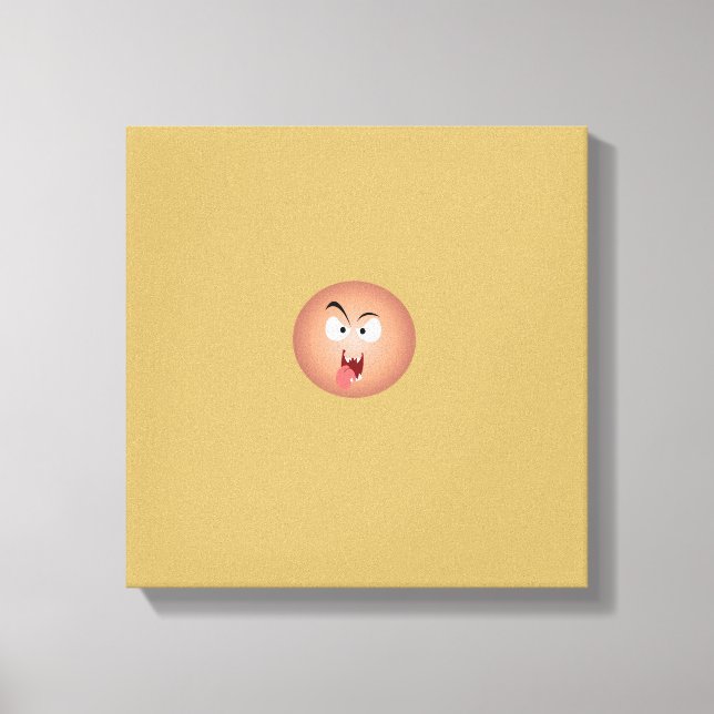 Crazy Face Wrapped Canvas (Front)