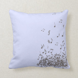 Crazy falling notes pillow