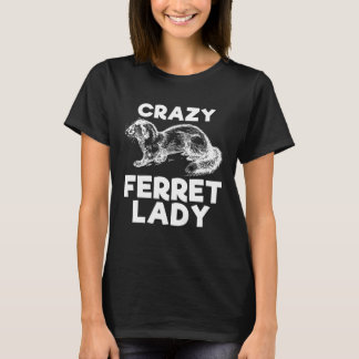 Crazy Ferret Lady   Animal  Kid T-Shirt