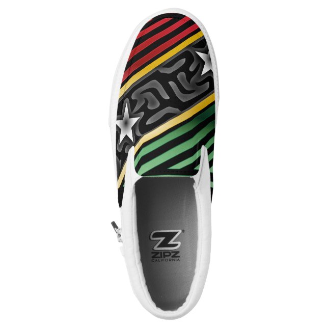Crazy Flag #188 Slip-On Sneakers (Left Shoe Top)