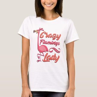 Crazy Flamingo Lady Funny Gift Shirt