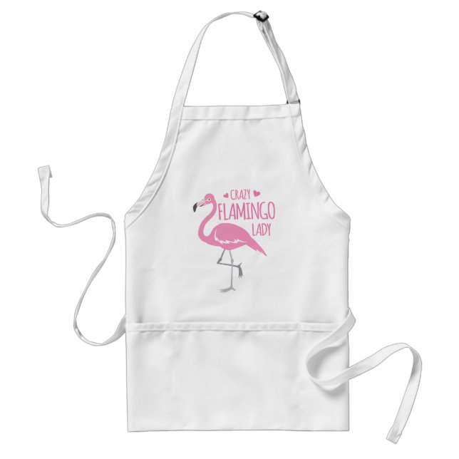 Crazy Flamingo lady Standard Apron (Front)