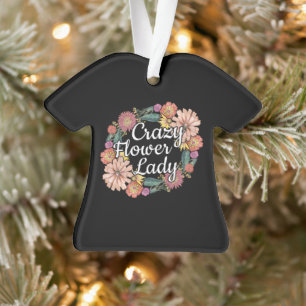 Crazy Flower Lady - Zinnia Gardener Ornament