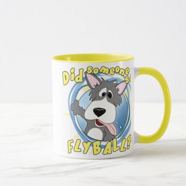 Crazy Flyball Dog Mug (Right)