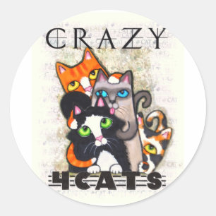 Crazy For Cats Stickers