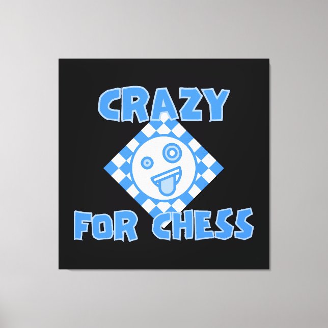 Crazy for chess canvas print (Front)