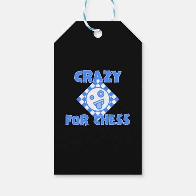 Crazy for chess gift tags (Back)