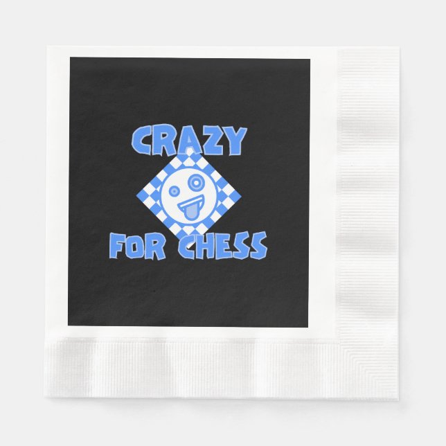 Crazy for chess napkin (Front)