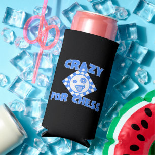 Crazy for chess seltzer can cooler