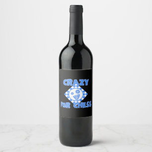 Crazy for chess wine label
