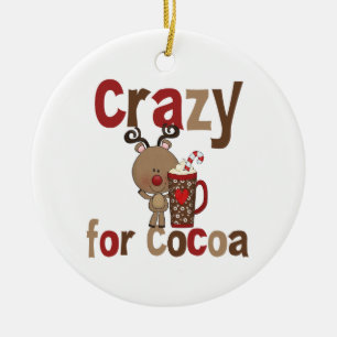 Crazy For Cocoa Ceramic Ornament