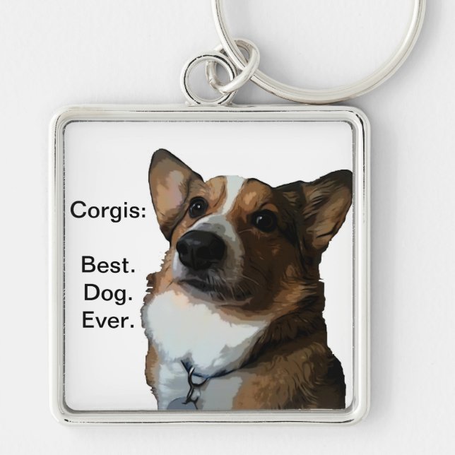 Crazy for Corgis Keychain (Front)