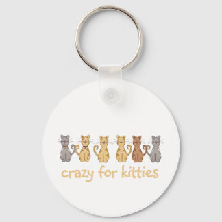 Crazy For Kitties Tshirts and Gifts Keychain