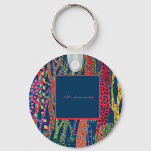 crazy forest fun colourful identifier  keychain