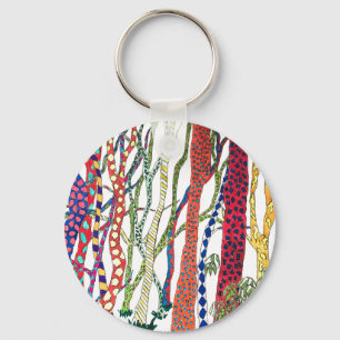 crazy forest fun colourful keychain