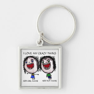 Crazy Fraternal Twins Keychain
