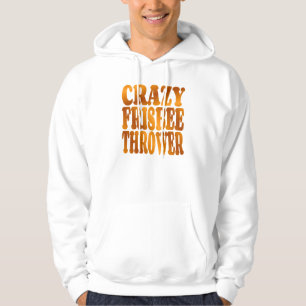 Crazy Frisbee Thrower in Gold Hoodie
