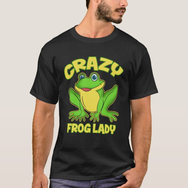 Crazy Frog Lady  Animal Frog  Women T-Shirt (Front)