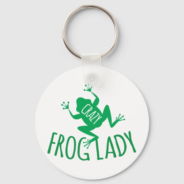 Crazy Frog Lady Keychain (Front)