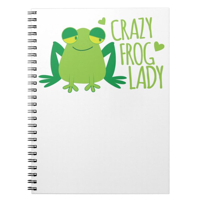 Crazy Frog Lady Notebook (Front)