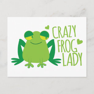 Crazy Frog Lady Postcard