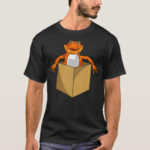 Crazy frog looks out of a box T-Shirt