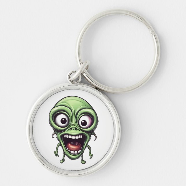 Crazy funny alien keychain (Front)