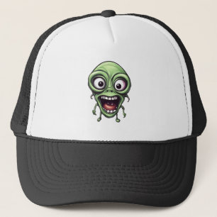 Crazy funny alien trucker hat