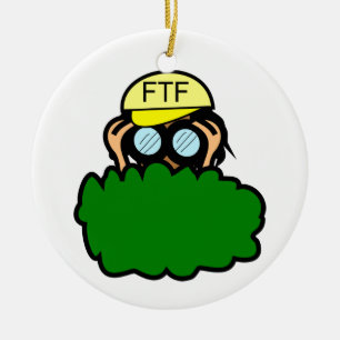 Crazy Geocacher Geocaching Customizable Ornament