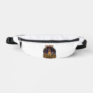 Crazy German Shepherd Witch Halloween Dog Pumpkins Fanny Pack