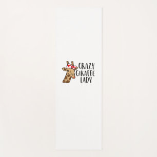 Crazy Giraffe Lady Women Giraffes Yoga Mat