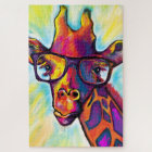 Crazy Giraffe Man Puzzle d'art