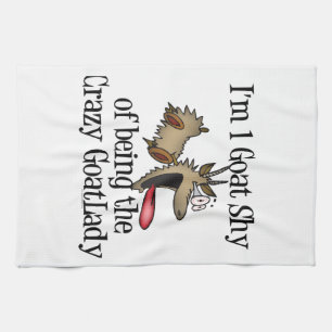 Crazy Goat Lady GetYerGoat Kitchen Towel