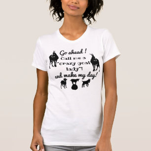 "Crazy goat Lady" goat silhouettes for goat lovers T-Shirt
