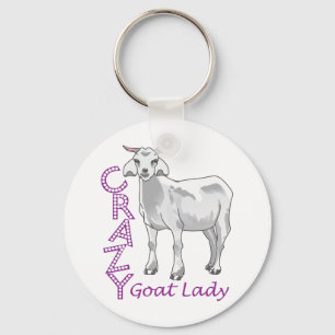 CRAZY GOAT LADY KEYCHAIN