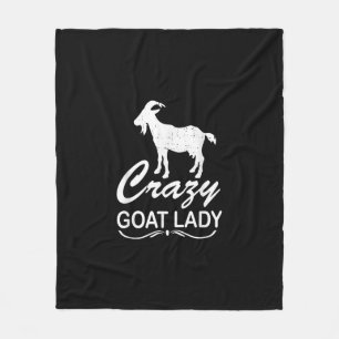 Crazy Goat Lady Shirt Goat, Goat Farmer Gift Fleece Blanket