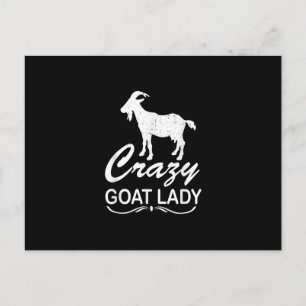 Crazy Goat Lady Shirt Goat, Goat Farmer Gift Postcard