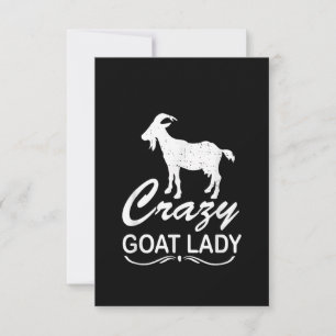 Crazy Goat Lady Shirt Goat, Goat Farmer Gift Thank You Card