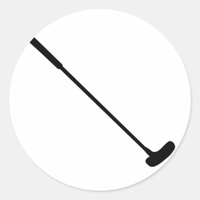 crazy golf clubs classic round sticker (Front)