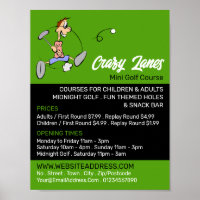 Crazy Golfer, Mini Golf Course Advertising