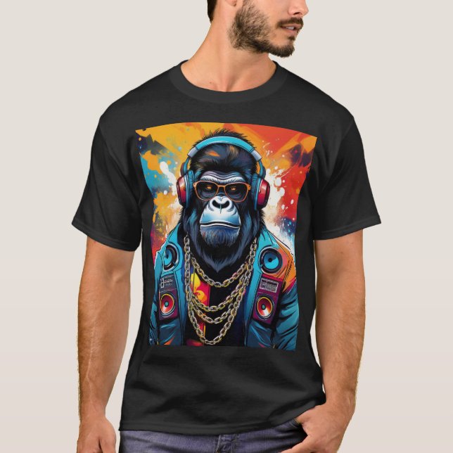Crazy gorilla T-shirt design  (Front)
