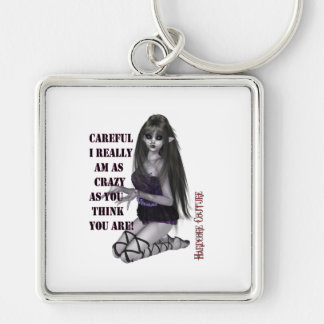 Crazy Goth Girl Keychain