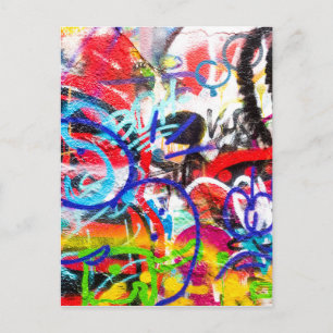 Crazy Graffiti Postcard