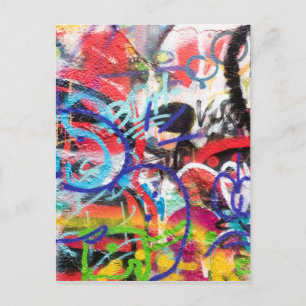 Crazy Graffiti Postcard