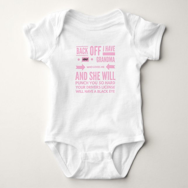 Crazy Grandma Baby Bodysuit (Front)