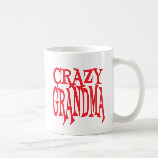 Crazy Grandma in Red Coffee Mug (Right)