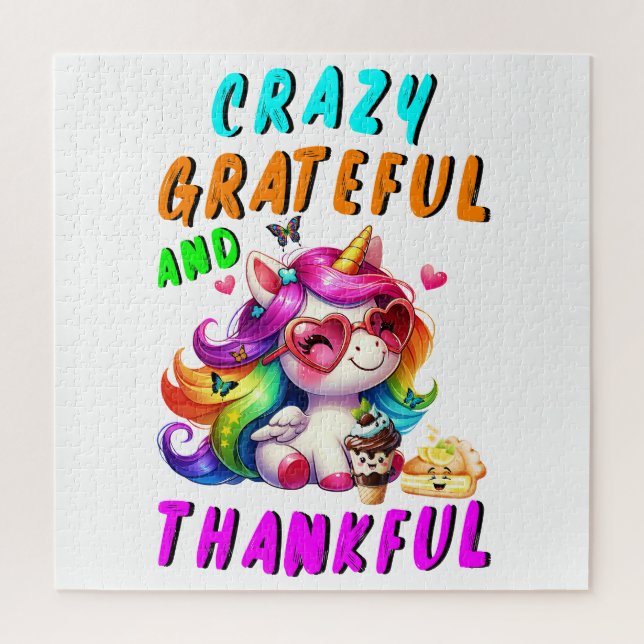 Crazy Grateful And Thankful Jigsaw Puzzle (Vertical)