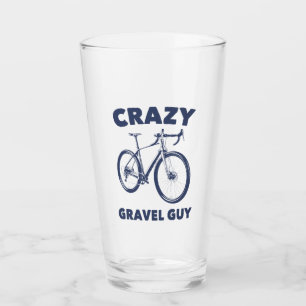 Crazy Gravel Guy Cycling Glass