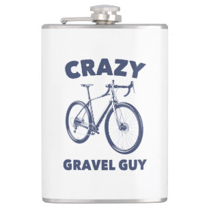 Crazy Gravel Guy Cycling Hip Flask