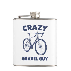 Crazy Gravel Guy Cycling Hip Flask